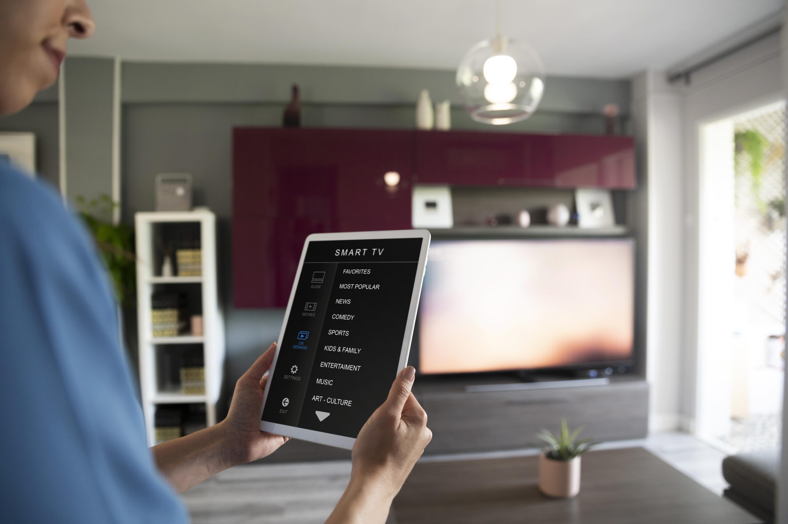 Modern Chicago apartment interior smart home technology flexible workspace amenities